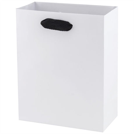 Uptown Black Tie - Twill Ribbon Handle Gift Bag - 8 x 4 x 10"