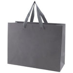 Uptown Charcoal- Twill Ribbon Handle Gift Bag - 13 x 5 x 10"