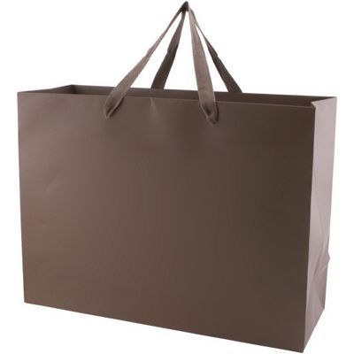 Uptown Chocolate- Twill Ribbon Handle Gift Bag - 16 x 6 x 12"
