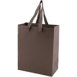 Uptown Chocolate- Twill Ribbon Handle Gift Bag - 8 x 4 x 10"