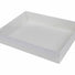 White Swirl Base / Clear Lid - Presentation Box - 11-1/4 x 8-3/4 x 2"