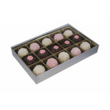 Silver Silk Clear Lid Rigid Candy Boxes
