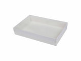 White Swirl Base / Clear Lid - Presentation Box - 8-5/8 x 5-5/8 x 1-3/8"