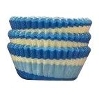 Swirl Design Blue/Light Blue Cups - Baking Cup - 1-3/8 (Dia) x 3/4" (H)