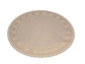 White/Gold Design - Round Cake Doilie - 11" Round