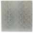 Rose Design Embossed Silver Foil - Square Cake Drum - 10" Square