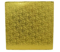 Rose Design Embossed Gold Foil - Round Cake Drum - 18" Round