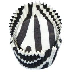 Zebra Stripe Black - Baking Cup - 1-3/8 (Dia) x 3/4" (H)