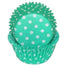 Polka Dot Green - Baking Cup - 2" (Dia) x 1-1/4" (H)