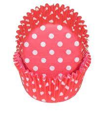 Polka Dot Red - Baking Cup - 1-3/8 (Dia) x 3/4" (H)