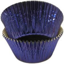 Royal Blue Foil - Baking Cup - 1-1/4 (Dia) x 3/4" (H)