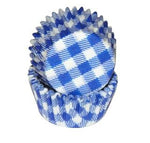 Gingham Blue - Baking Cup - 1-3/8 (Dia) x 3/4" (H)