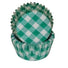 Gingham Green - Baking Cup - 1-3/8 (Dia) x 3/4" (H)
