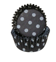 Polka Dot Black - Baking Cup - 1-3/8 (Dia) x 3/4" (H)