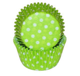 Polka Dot Lime Green - Baking Cup - 2" (Dia) x 1-1/4" (H)