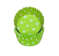 Polka Dot Lime Green - Baking Cup - 1-3/8 (Dia) x 3/4" (H)