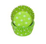 Polka Dot Lime Green - Baking Cup - 1-3/8 (Dia) x 3/4" (H)