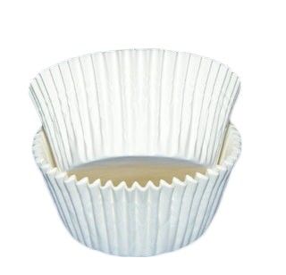 White - Baking Cup - 2" (Dia) x 1-1/4" (H)