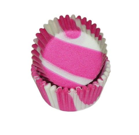 Zebra Stripe Hot Pink - Baking Cup - 1-3/8 (Dia) x 3/4" (H)