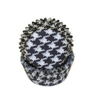 Houndstooth Black - Baking Cup - 1-3/8 (Dia) x 3/4" (H)