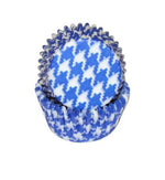 Houndstooth Blue - Baking Cup - 1-3/8 (Dia) x 3/4" (H)