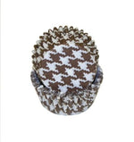 Houndstooth Brown - Baking Cup - 1-3/8 (Dia) x 3/4" (H)