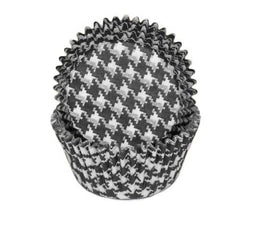 Houndstooth Black - Baking Cup - 2" (Dia) x 1-1/4" (H)