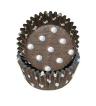 Polka Dot Brown - Baking Cup - 1-3/8 (Dia) x 3/4" (H)