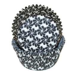 Pinwheel Black - Baking Cup - 2" (Dia) x 1-1/4" (H)