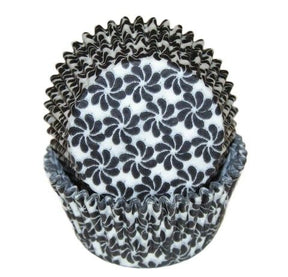 Pinwheel Black - Baking Cup - 2" (Dia) x 1-1/4" (H)