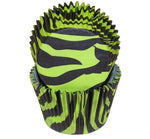 Zebra Black/Green - Baking Cup - 2" (Dia) x 1-3/8" (H)