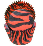 Zebra Black/Red - Baking Cup - 2" (Dia) x 1-3/8" (H)