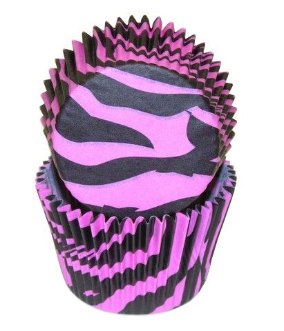 Zebra Black/Pink - Baking Cup - 2-7/16 (Dia) x 1-9/16" (H)