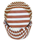 Rust Stripe - Baking Cup - 2" (Dia) x 1-1/4" (H)