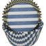 Steel Blue Stripe - Baking Cup - 2" (Dia) x 1-1/4" (H)