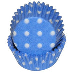 Polka Dot Light Blue - Baking Cup - 1-3/8 (Dia) x 3/4" (H)