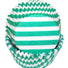 Green Stripe - Baking Cup - 2" (Dia) x 1-1/4" (H)
