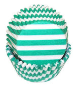 Green Stripe - Baking Cup - 2" (Dia) x 1-1/4" (H)