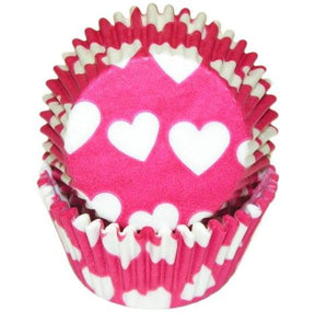 Heart Hot Pink - Baking Cup - 2" (Dia) x 1-1/4" (H)
