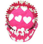 Heart Hot Pink - Baking Cup - 2" (Dia) x 1-1/4" (H)