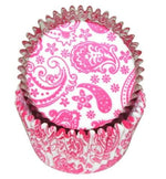 Hot Pink Paisley - Baking Cup - 2" (Dia) x 1-1/4" (H)