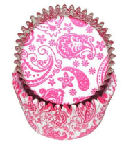 Hot Pink Paisley - Baking Cup - 2" (Dia) x 1-1/4" (H)