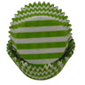 Lime Green Stripe - Baking Cup - 2" (Dia) x 1-1/4" (H)