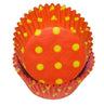 Hot Dots - Orange W/Yellow Dots - Baking Cup - 2" (Dia) x 1-1/4" (H)