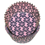 Pinwheel Pink W/Black - Baking Cup - 2" (Dia) x 1-1/4" (H)