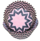Chevron Black W/ Pink - Baking Cup - 2" (Dia) x 1-1/4" (H)