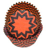 Chevron Black W/ Orange - Baking Cup - 2" (Dia) x 1-1/4" (H)