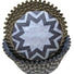 Chevron Black W/ Silver - Baking Cup - 2" (Dia) x 1-1/4" (H)