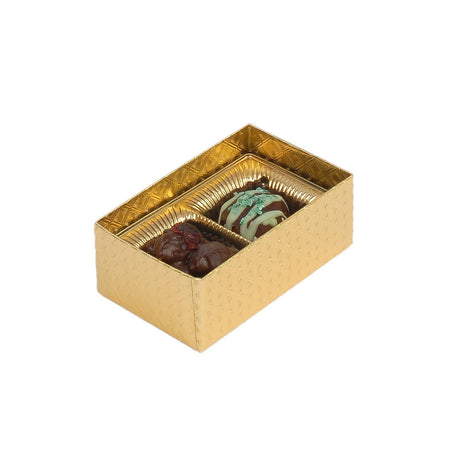 Gold Diamond - Clear Lid - Rigid Candy Box - Lid & Base - (1 oz) 3-1/2 x 2-1/8 x 1-3/8"