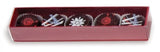 Red/Clear Lid - Long Candy Box - (5 Pc.) 6-7/8 x 1-1/4 x 1-1/8"